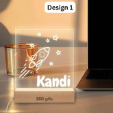 Personalized Rocket Night Light - Personalised Spaceship Night lamp - Home decor - Kids special - BBD GIFTS